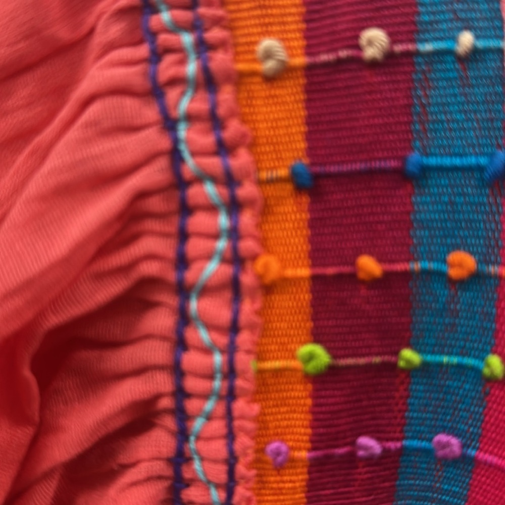 Ruby Ruffled Coral Blouse - Picture 5 of 6